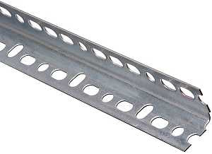 National Hardware 4021BC Series N341-123 Slotted Angle Stock, 1-1/4 in L Leg, 36 in L, 0.047 in Thick, Steel, Galvanized