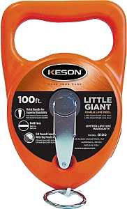 Keson G100 Chalk Line Reel, 12 oz Chalk Capacity, 100 ft L Line