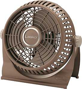 Lasko Breeze Machine 505 Desk Fan, 120 V, 10 in Dia Blade, 2-Speed, 435 cfm Air, Brown