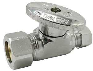 Plumb Pak PP2041PCLF Shut-Off Valve, 5/8 x 3/8 in Connection, Compression
