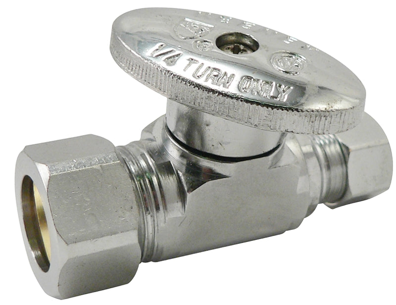Plumb Pak PP2041PCLF Shut-Off Valve, 5/8 x 3/8 in Connection, Compression