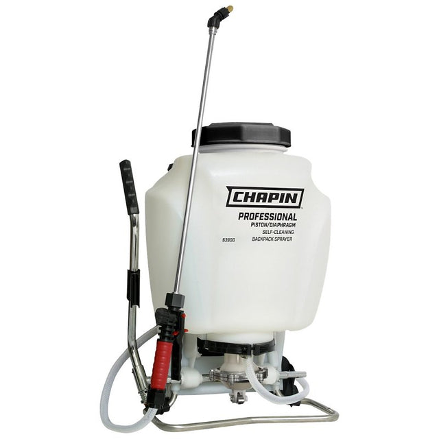 Chapin 63900 Backpack Sprayer, 4 gal Tank, Poly Tank, 25 ft Horizontal, 23 ft Vertical Spray Range, 48 in L Hose