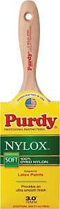 Purdy 380230 Trim Brush, Natural Hardwood Handle, 3 in W, Nylon Bristle, Beaver Tail Handle