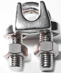 Baron 260S-1/8 Wire Rope Clip, Stainless Steel