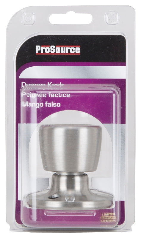 ProSource TS640V-PS Dummy Knob, Tulip Design, 1-3/8 to 1-3/4 in Thick Door, Stainless Steel, 65.7 mm Rose/Base