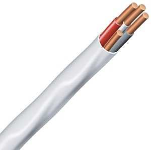 Southwire 14/3NM-WGX100 Sheathed Cable, 14 AWG Wire, 3-Conductor, 100 ft L, Copper Conductor, PVC Insulation