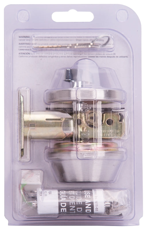 ProSource DB61V-PS Deadbolt, 3 Grade, Stainless Steel, 2-3/8 to 2-3/4 in Backset, KW1 Keyway, Pack of 3