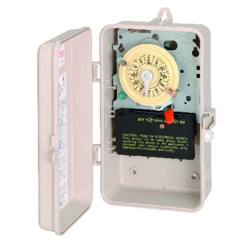 Intermatic Indoor and Outdoor Mechanical Timer Switch 277 V Cream