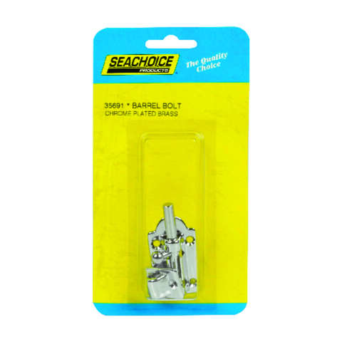 Seachoice Chrome-Plated Brass 2-7/8 in. L X 1-3/8 in. W Barrel Bolt 1 pk
