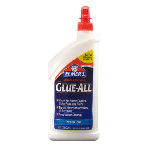 Elmer's Glue-All High Strength Polyvinyl acetate homopolymer Clear All Purpose Adhesive 16 oz