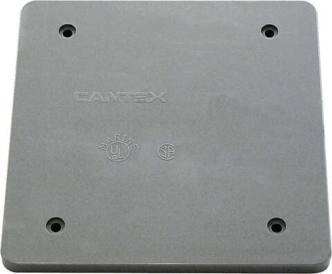 Cantex New Work Square PVC 2 gang Outlet Box Gray