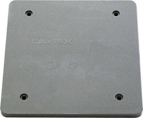 Cantex New Work Square PVC 2 gang Outlet Box Gray