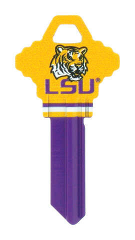 HILLMAN NCAA LSU Tigers House/Office Key Blank 68 SC1 Single For Schlage Locks, Pack of 6