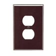 Leviton Brown 1 gang Thermoset Plastic Duplex Wall Plate 1 pk