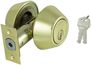 ProSource DB72V-PS Deadbolt, 3 Grade, Polished Brass, 2-3/8 to 2-3/4 in Backset, KW1 Keyway, Pack of 3
