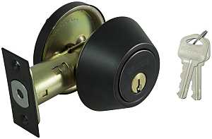 ProSource DBX1V-PS Deadbolt, 3 Grade, Aged Bronze, 2-3/8 to 2-3/4 in Backset, KW1 Keyway, 1-3/8 to 1-3/4 in Thick Door, Pack of 3