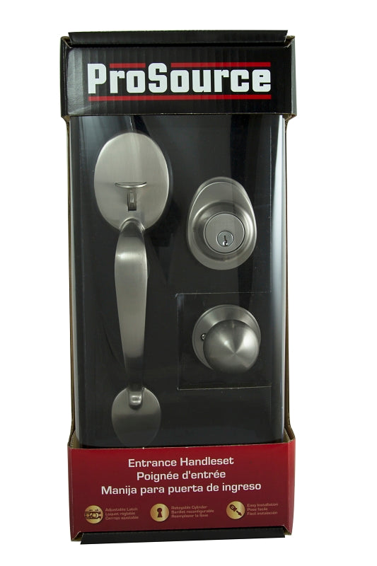 ProSource S7P31-PS Combination Lockset, Satin Nickel, T3 Interior Handle, 3 Grade, Brass