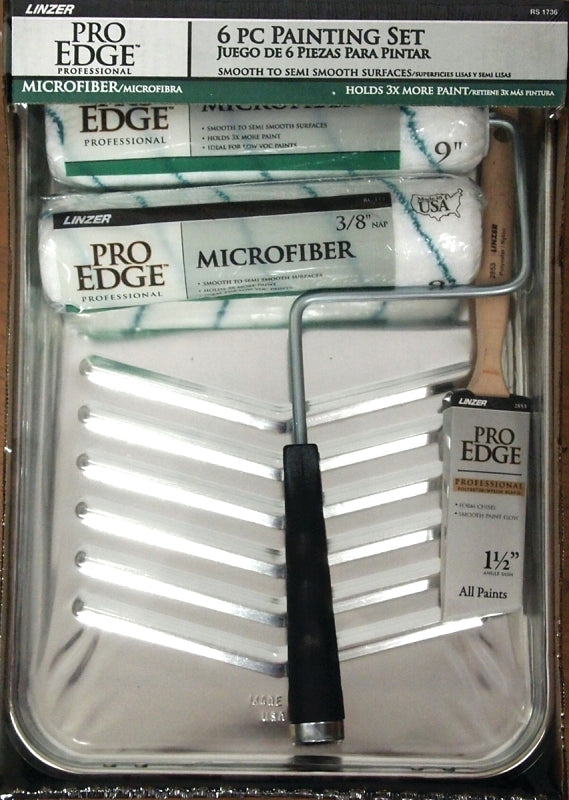 Linzer RS1736 Roller and Tray Kit, Includes: 5 Wire Cage Roller Frame