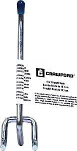 Crawford 14340-50 Series Peg Hook, 4 in Projection, Pack of 50