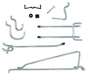 Crawford 1432A Series Peg Hook, 11 in L x 7-1/2 in W x 1-3/4 in H Dimensions, Silver