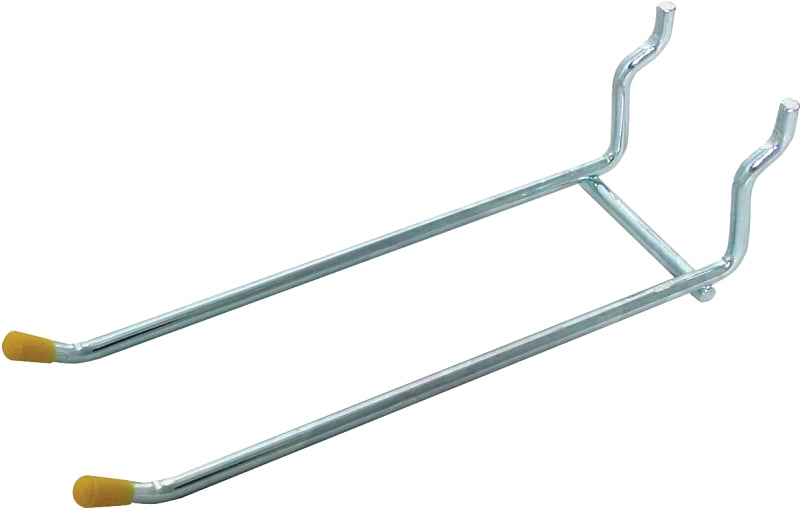 Crawford 14446 Series Peg Hook, 6 in Projection, 10-3/8 in L x 4 in W x 2-1/4 in H Dimensions, Steel, Silver