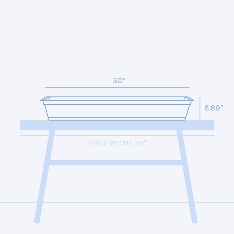 Bloem Dura Cotta 5.75 in. H X 30 in. W X 7.5 in. D Plastic Window Box Living Green