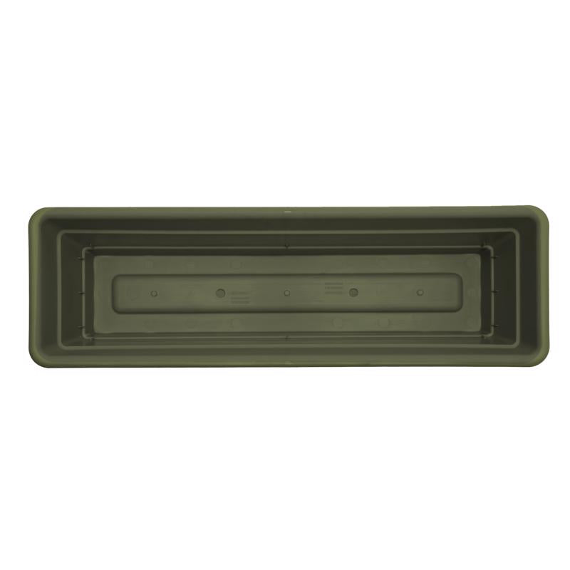 Bloem Dura Cotta 5.75 in. H X 30 in. W X 7.5 in. D Plastic Window Box Living Green