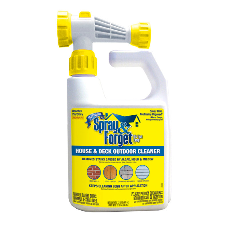Spray & Forget House and Deck Cleaner 32 oz Liquid, Pack of 6