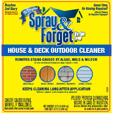 Spray & Forget House and Deck Cleaner 32 oz Liquid, Pack of 6