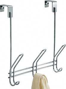 iDESIGN 43912 Series Coat Rack, Chrome, 8.2 in OAW, 12-1/2 in OAH, Steel