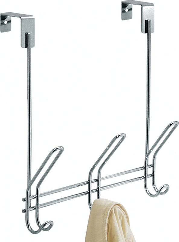 iDESIGN 43912 Series Coat Rack, Chrome, 8.2 in OAW, 12-1/2 in OAH, Steel