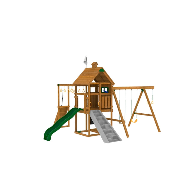 Playstar PS 7720 Series Build It Yourself Playset Kit, Specifications: 27 sq-ft Play Deck, 15 Activities