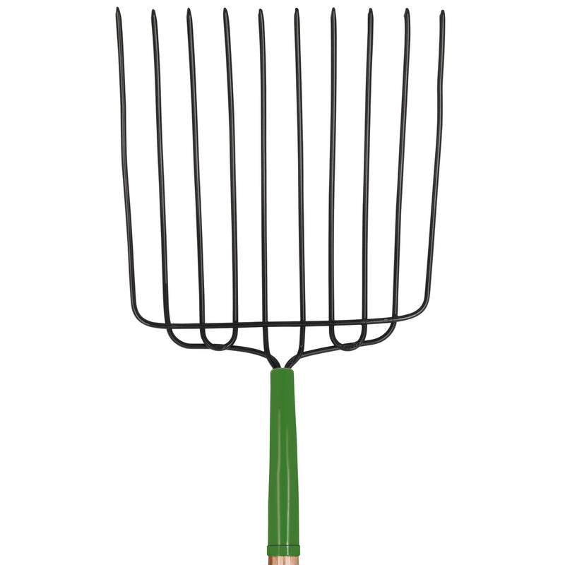 John Deere 10 Tine Steel Ensilage Fork 30 in. Wood Handle
