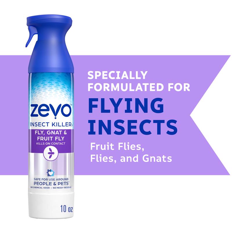 Zevo Flying Insect Killer Spray 10 oz, Pack of 6