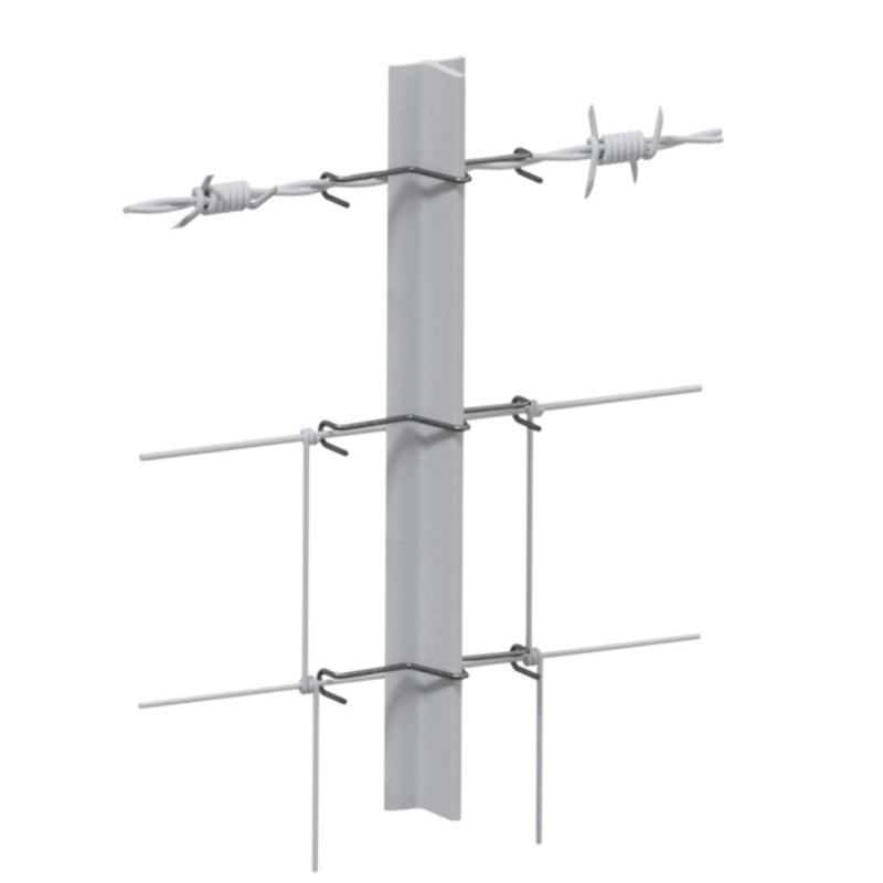 LockJawz 2 in. H X 10 in. W X 14 in. L 12 Ga. Silver Steel T-Post Clip