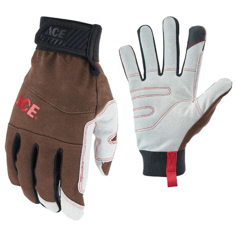 Ace Gloves Brown XL 1 pk