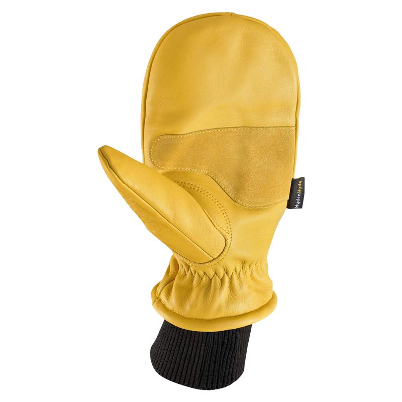 Wells Lamont HyraHyde Men's Indoor/Outdoor Work Mittens Black/Yellow XL 1 pair