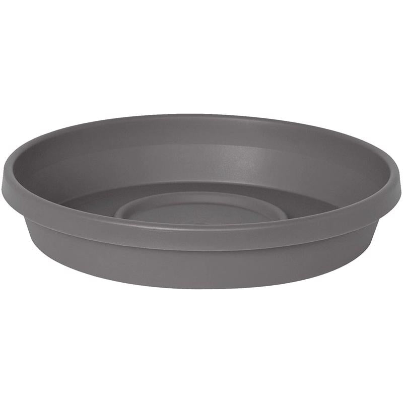 Bloem Terra 3.5 in. H X 20 in. W X 17.5 in. D Plastic Traditional Plant Saucer Charcoal