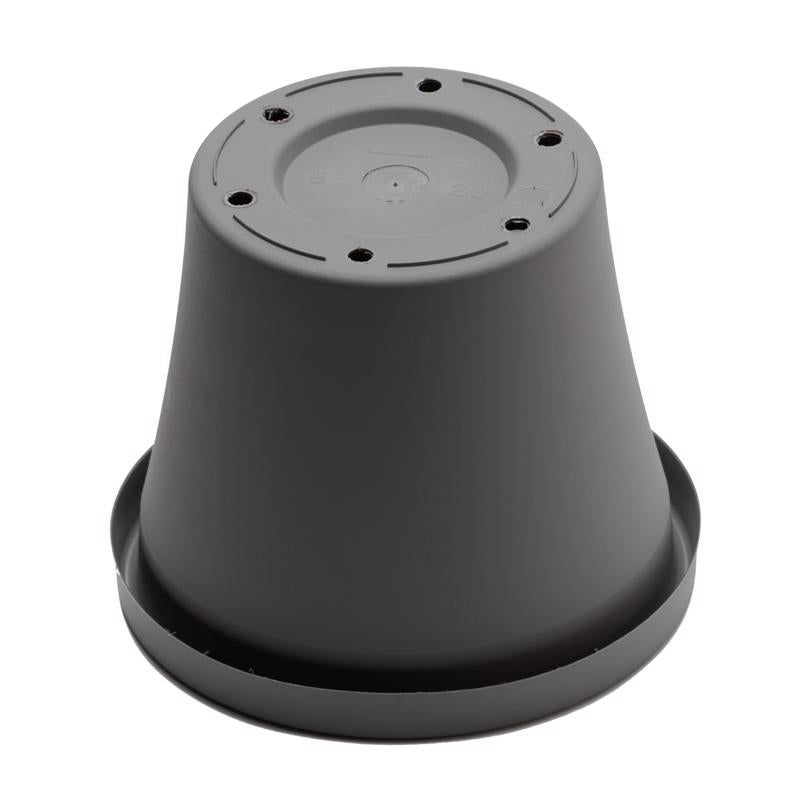 Bloem Terra 20.25 in. H X 23.75 in. W X 16 in. D Plastic Traditional Planter Charcoal