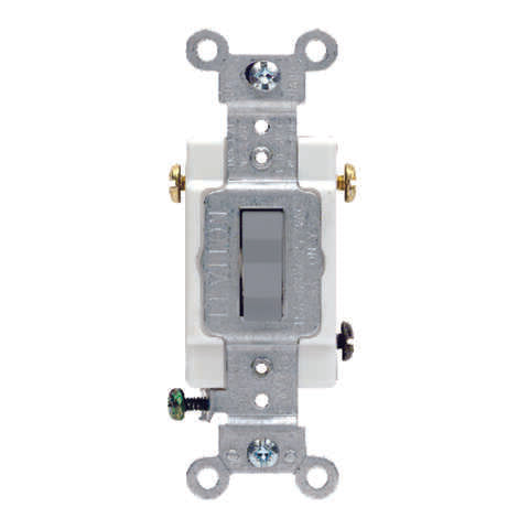 Leviton Commercial 15 amps Toggle Switch Gray 1 pk