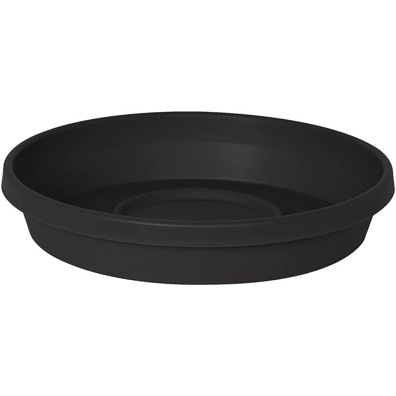 Bloem Terra 3.5 in. H X 20 in. W X 17.5 in. D Plastic Traditional Plant Saucer Black
