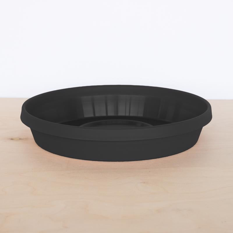 Bloem Terra 3.5 in. H X 20 in. W X 17.5 in. D Plastic Traditional Plant Saucer Black