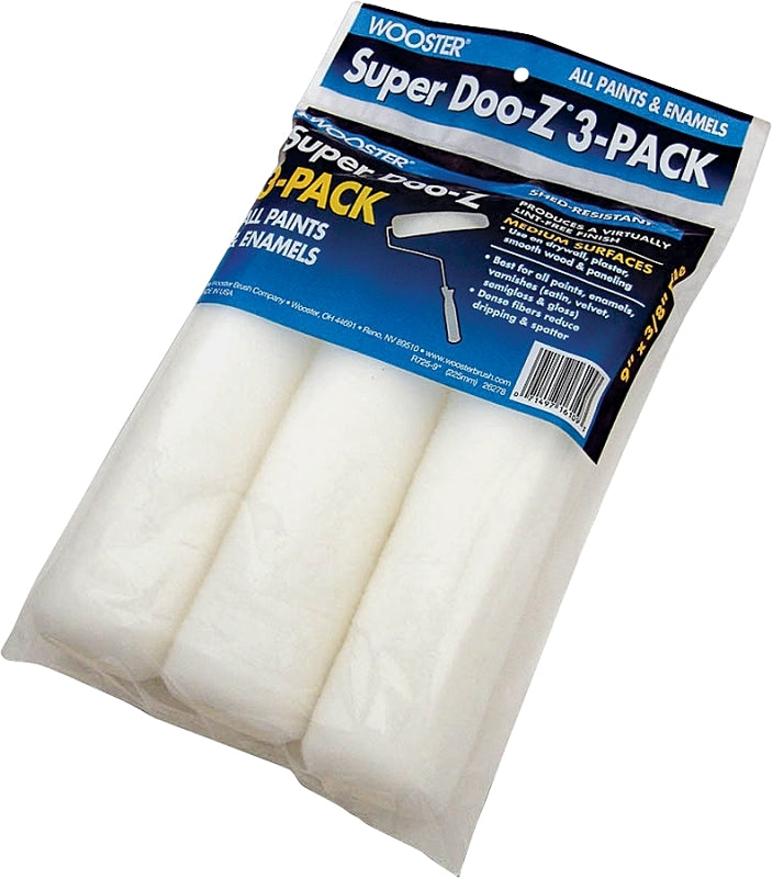 Wooster R725-9 Roller Cover, 3/8 in Thick Nap, 9 in L, Woven Fabric Cover