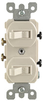Leviton R56-05224-2TS Combination Switch, 1 -Pole, 15 A, 120/277 V, Wall Mounting, Light Almond