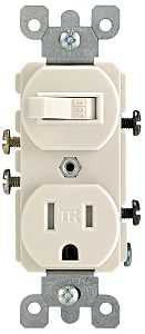 Leviton T5225-0TS Switch Outlet, White