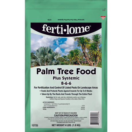 Ferti-lome PALM TREE FOOD PLUS SYSTEMIC 8-6-6 Granules Plant Food 4 lb
