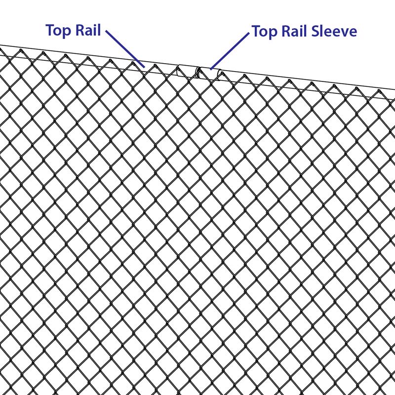 Yardlink Galvanized Steel Chain Link Top Rail 1 pk
