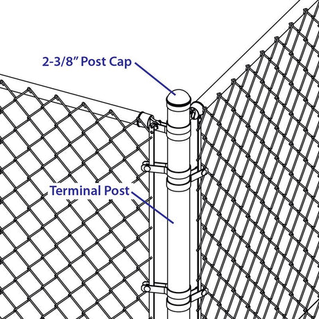 Yardlink Silver Aluminum Post Cap 1 pk