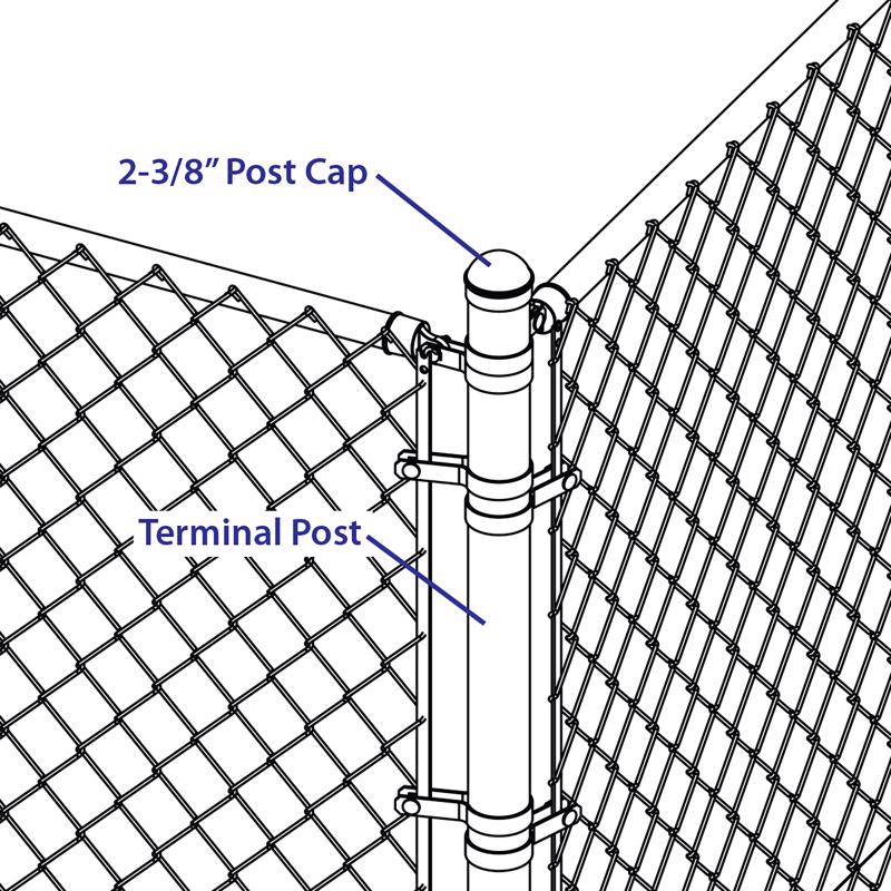 Yardlink Silver Aluminum Post Cap 1 pk