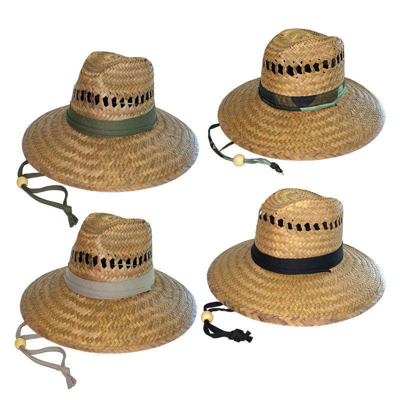 Dorfman Pacific Safari Hat Natural Assorted, Pack of 12